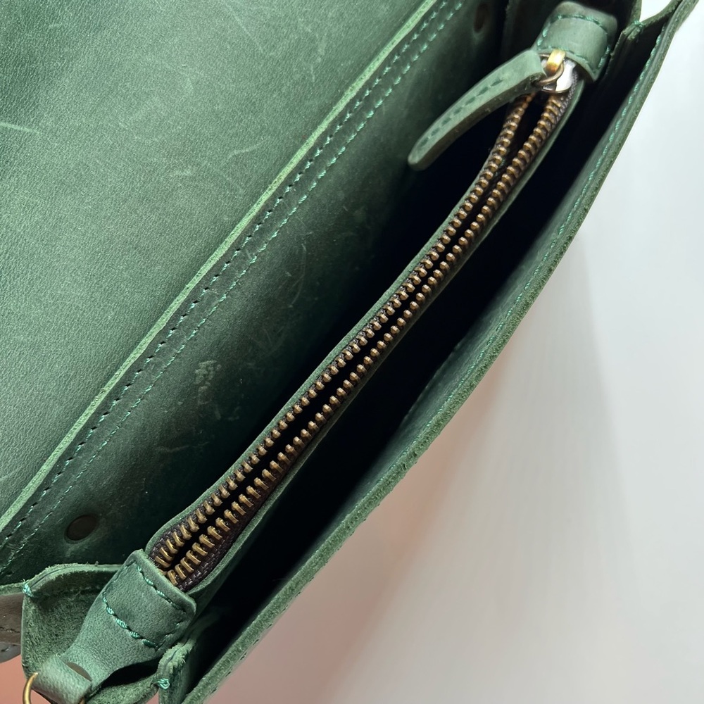 Green Leather Crossbody Bag - Picture 12 of 15